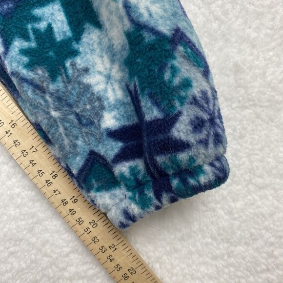 VTG 80's All Over Print Fleece Pullover Made in Canada Lake Louise Banff S/P - Picture 8 of 12